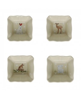 DEER FRIENDS CJ 4 RAMEKINS 99X101MM 0,15L LINHO