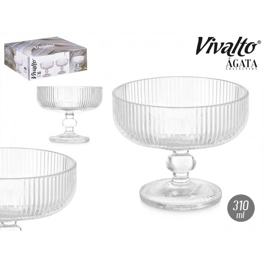 TAÇA 310ML GELADO TRANSP RISCAS AGATA