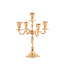 CANDELABRO 28.5CM / 5 VELAS DOURADO