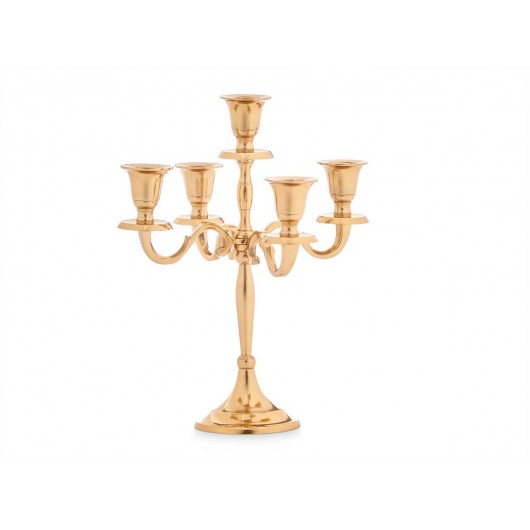 CANDELABRO 28.5CM / 5 VELAS DOURADO