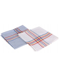 PANO 52X52 COZINHA SARJA AZUL / BRANCO