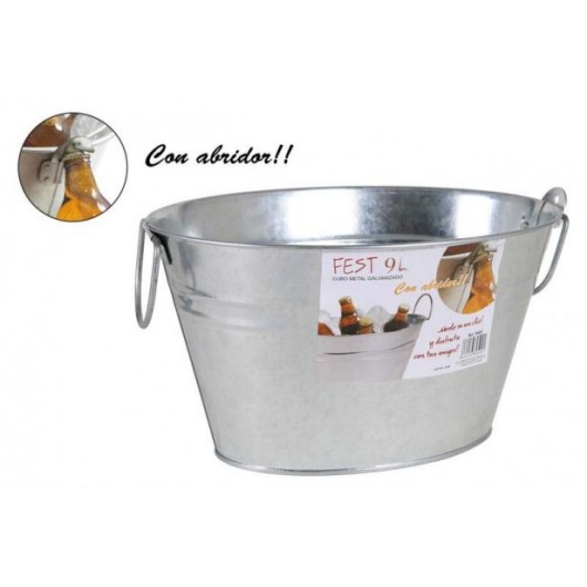BALDE METAL GALVANIZADO C/ABRIDOR 9L FEST