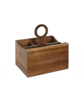 ORGANIZADOR TALHERES 21X14.5X22 ACACIA 6 COMP