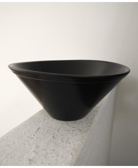 TAÇA CÓNICA 20X9CM PRETO MATE