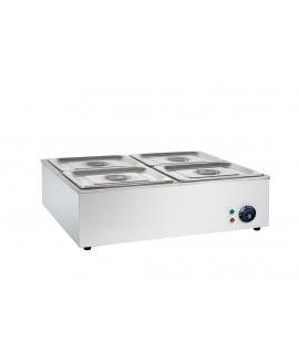 BANHO MARIA INOX C/ 4xGN 1/2 700x600x280 3KW