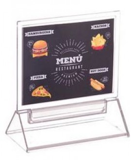 SUPORTE 10X8 CM ACRILICO P MENU