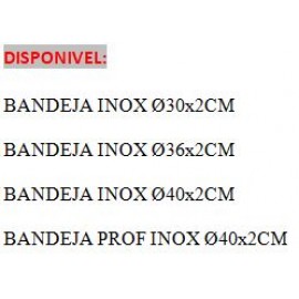 BANDEJA 30X2 REDONDA INOX