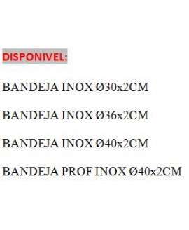 BANDEJA 30X2 REDONDA INOX