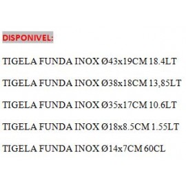 TIGELA FUNDA INOX 18X8,5CM 1.5L