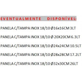 PANELA 26L AÇO INOX 304 32X30CM IND