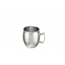 CANECA 550ML INOX MARTELADA D9.5X10CM CERVEJA