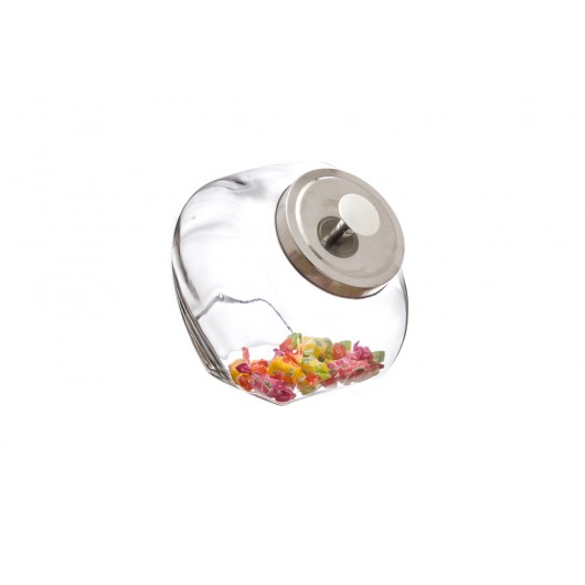 FRASCO VIDRO TAMPA INOX 3,4 L BOCA LARGA