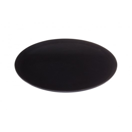 BANDEJA 46CM ANTI DERRAPANTE PRETA REDONDA PP