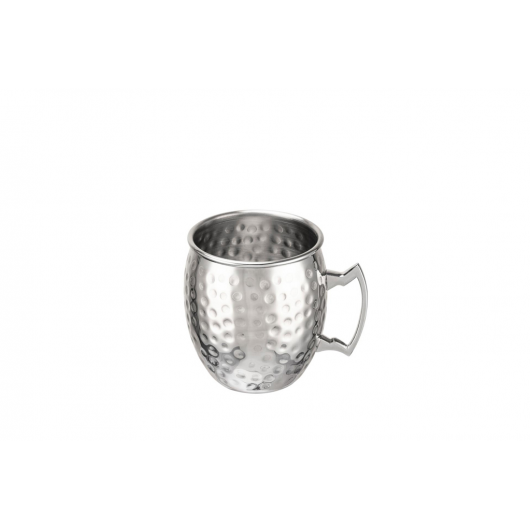 CANECA 550ML INOX MARTELADA D9.5X10CM CERVEJA