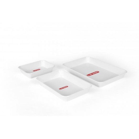 BANDEJA 2,5L FUNDA N3 35X24X4CM PP BRANCA