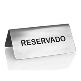 PLACA 12X6 INOX RESERVADO JL002