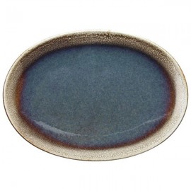 BLOOM - prato oval 36cm blue/brown